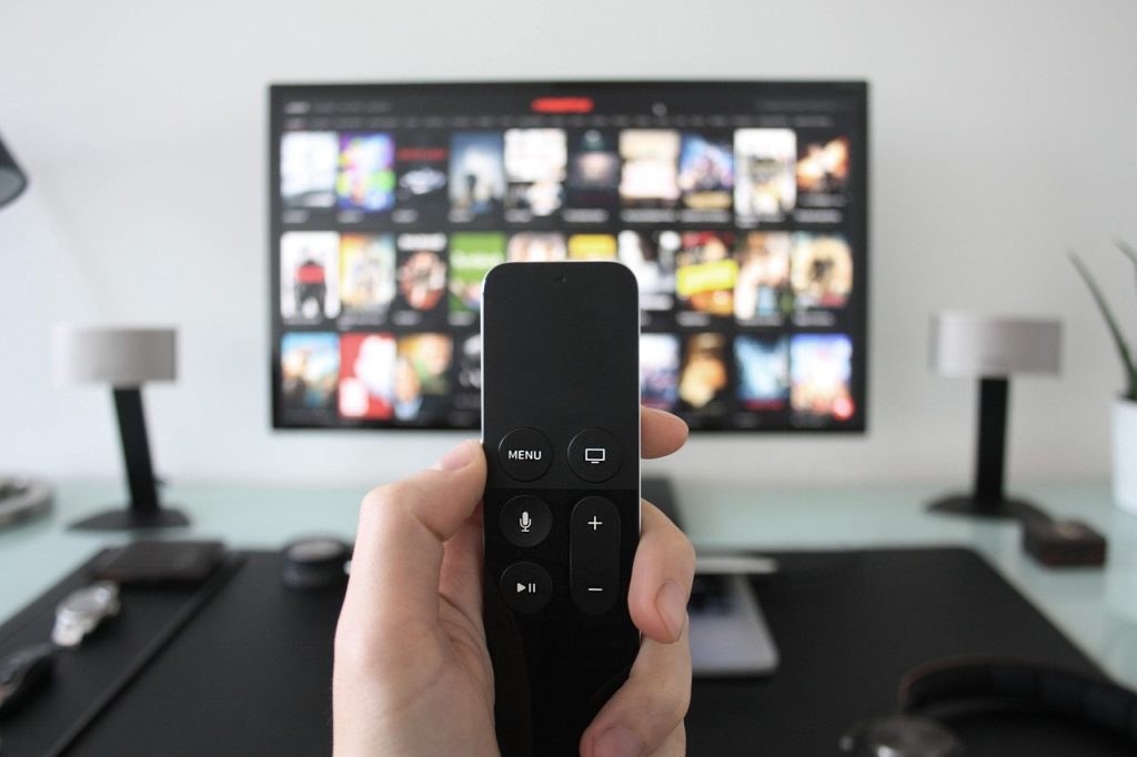 IPTV streaming service displayed on a smart television
